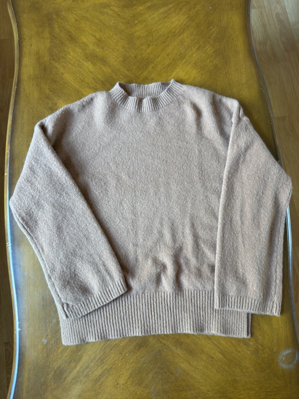 Cozy Women's Crewneck Sweater in Camel Brown